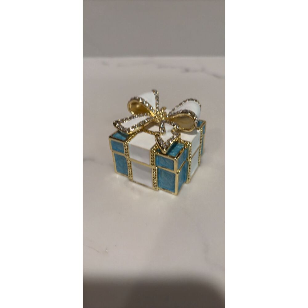 Vintage inspired and enamel jeweled gift Tinket box